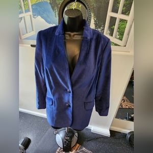 Talbots Blue Velvet Jacket - Size 10